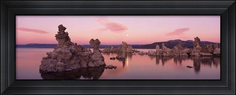 Framed Tufa Rock Formations in a Lake, Mono Lake, Mono Lake Tufa State Reserve, California Print