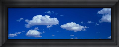 Framed Low angle view of Clouds in the Blue Sky, White Sands, New Mexico Print