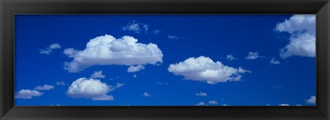 Framed Low angle view of Clouds in the Blue Sky, White Sands, New Mexico Print