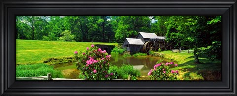 Framed Trees around a Watermill, Mabry Mill, Blue Ridge Parkway, Floyd County, Virginia Print