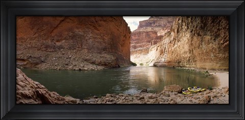 Framed Kayakers in Colorado River, Grand Canyon National Park, Arizona Print