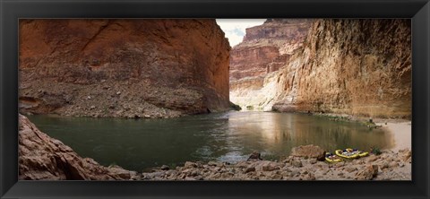 Framed Kayakers in Colorado River, Grand Canyon National Park, Arizona Print