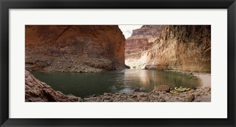 Framed Kayakers in Colorado River, Grand Canyon National Park, Arizona Print