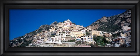 Framed Town on mountains, Positano, Amalfi Coast, Campania, Italy Print