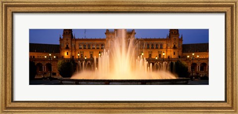 Framed Plaza De Espana, Seville, Spain Print