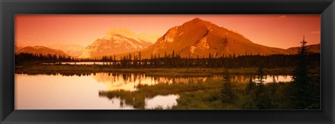 Framed View of the Mt Rundle, Banff National Park, Alberta, Canada Print