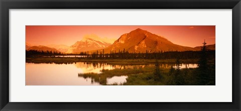 Framed View of the Mt Rundle, Banff National Park, Alberta, Canada Print