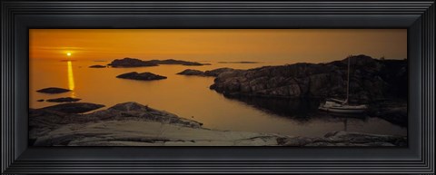 Framed Sunset Sweden Print