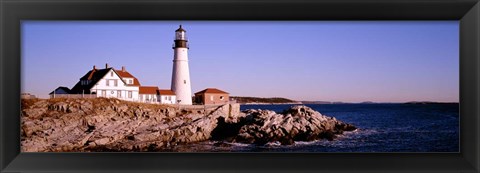 Framed Portland Head Lighthouse, Cape Elizabeth, Maine, New England Print