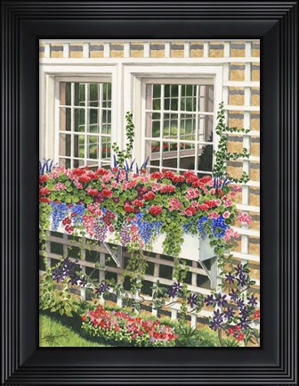Framed Butchart Gardens Window Box Print