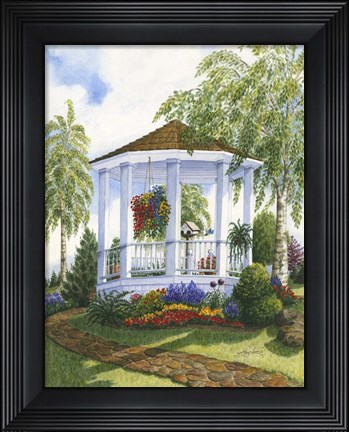 Framed Garden Gazebo Print