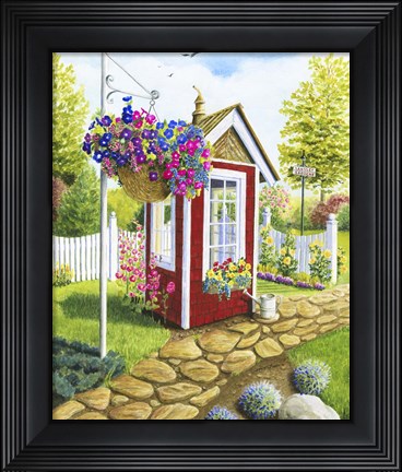 Framed Langley Garden Shed Print