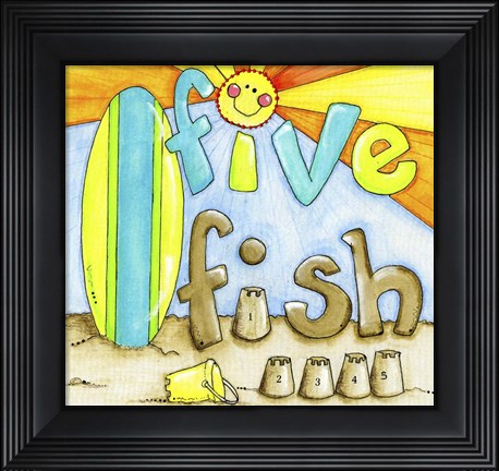 Framed Five Fish Compliment Print