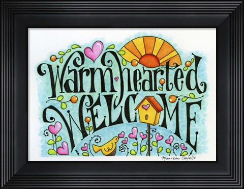 Framed Warm Hearted Welcome Print