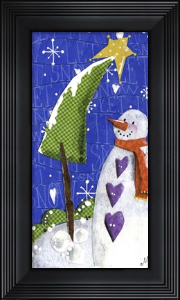 Framed Snow Letters Print