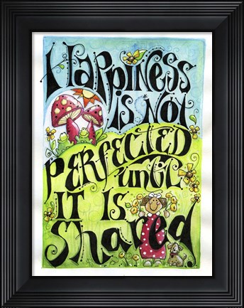 Framed Share Happiness Print
