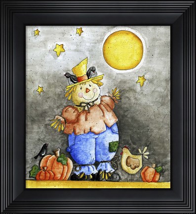 Framed Scarecrow and Friends Print
