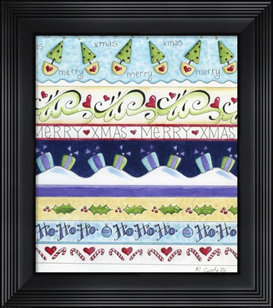 Framed Christmas Borders Print