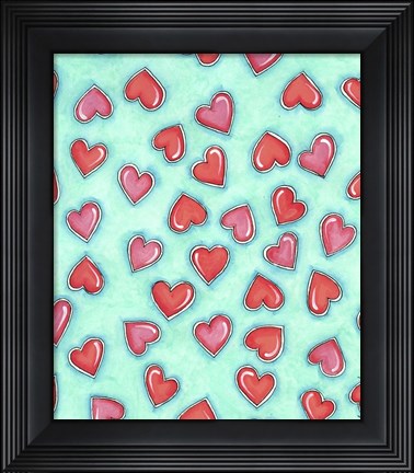 Framed Hearts Print