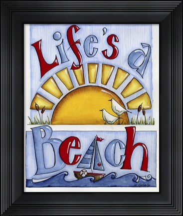 Framed Life&#39;s a Beach Print