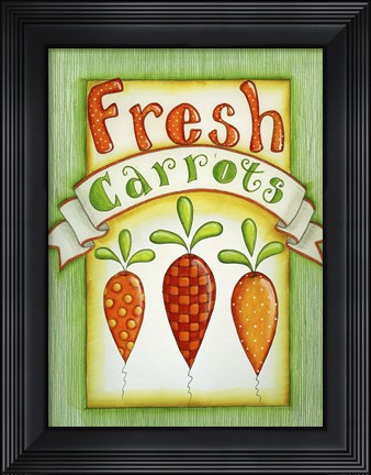 Framed Fresh Carrots Print