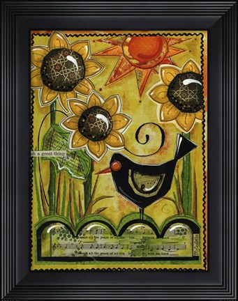 Framed Sunshine And Sunflowers Print