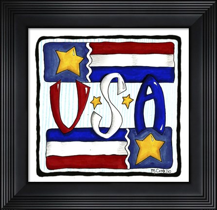 Framed USA Print