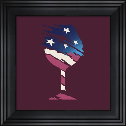 Framed Flag Glass Print