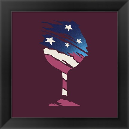 Framed Flag Glass Print