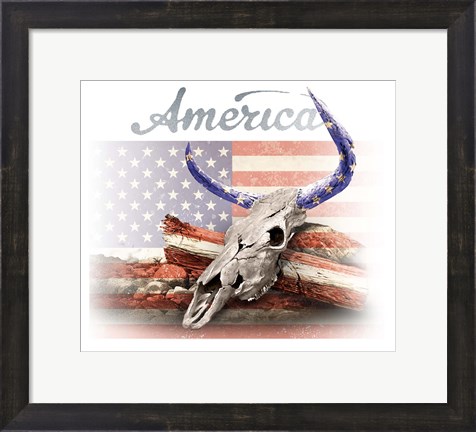 Framed America on White Print