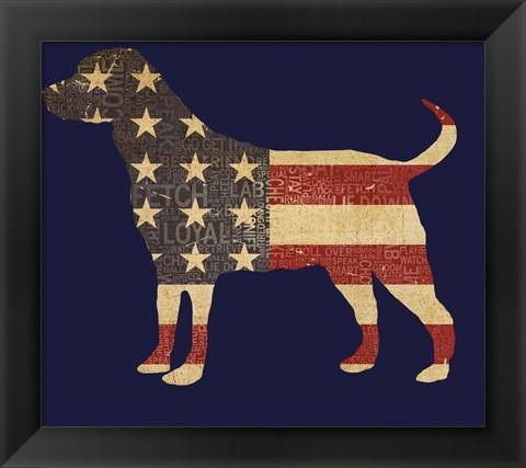 Framed American Dog Print