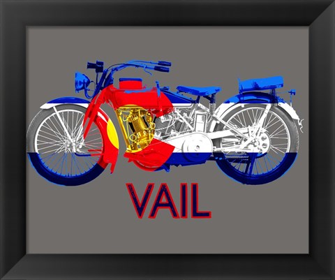 Framed Colorado Motorcycle Print