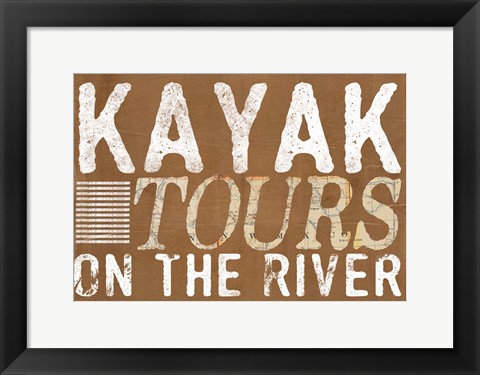 Framed Kayak Tours Print