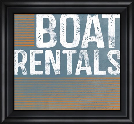 Framed Boat Rentals Print