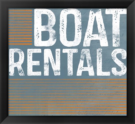 Framed Boat Rentals Print