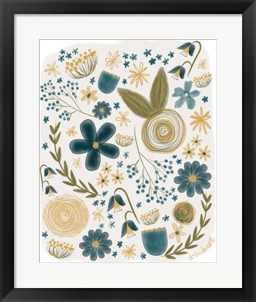 Framed Vintage Floral Print