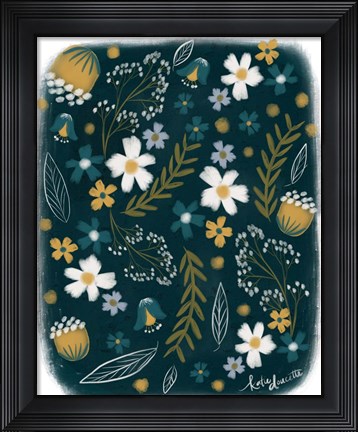 Framed Vintage Floral II Print