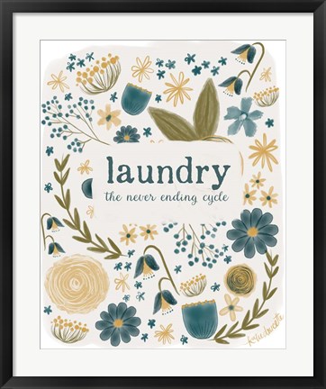 Framed Laundry Cycle Print