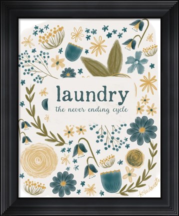Framed Laundry Cycle Print