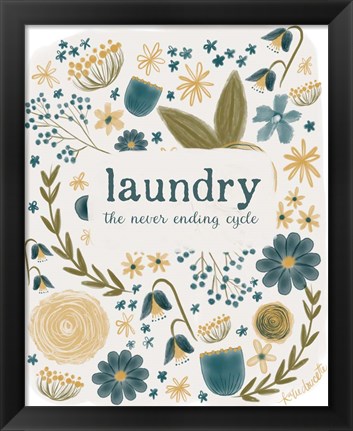 Framed Laundry Cycle Print