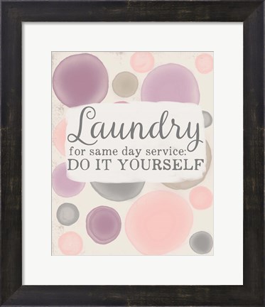 Framed Do It Yourself Laundry Print
