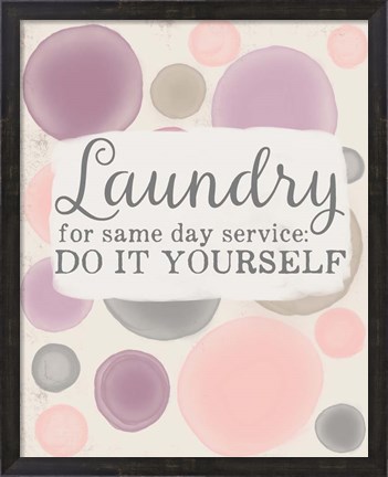 Framed Do It Yourself Laundry Print