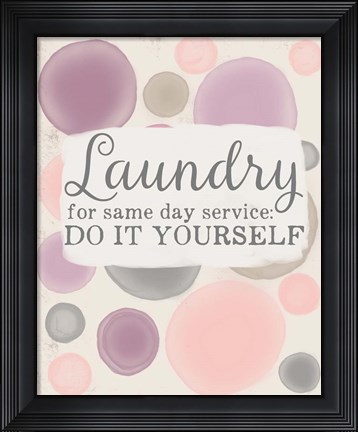 Framed Do It Yourself Laundry Print