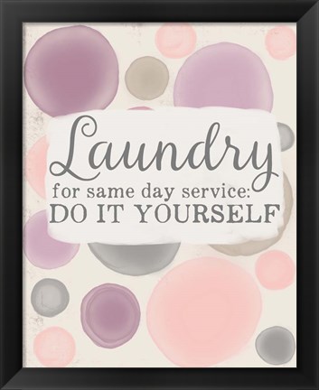 Framed Do It Yourself Laundry Print