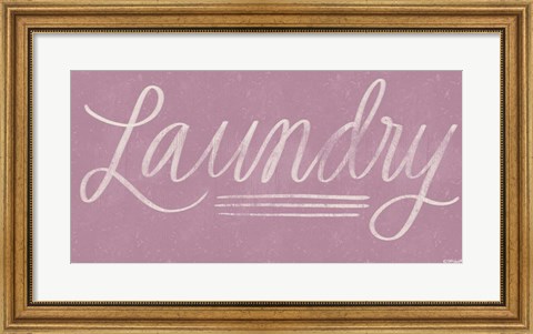 Framed Laundry Chalkboard Print