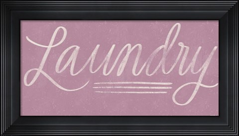 Framed Laundry Chalkboard Print