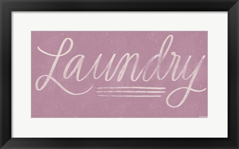 Framed Laundry Chalkboard Print