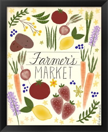 Framed Farmer&#39;s Market Print