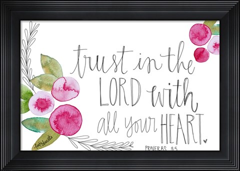 Framed Trust in the Lord Print