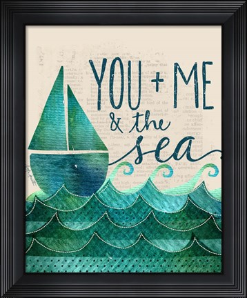 Framed You, Me &amp; the Sea Print